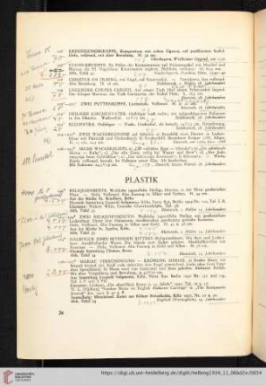 Plastik (Nr. 222-260)