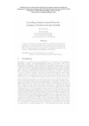 Describing Similar Control Flows for Families of Problem-Solving Methods