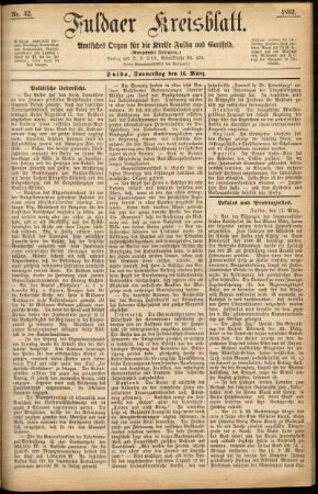 Ausgabe vom Donnerstag, den 16. März 1882.