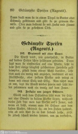 Gedämpfte Speisen (Ragouts)