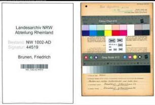 Entnazifizierung Friedrich Brunen, geb. 01.09.1905 (Angest.)