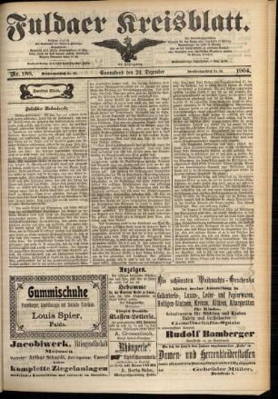 Zweite Ausgabe vom Samstag, den 24. Dezember 1904.