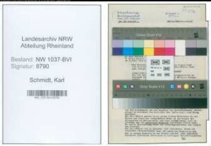 Entnazifizierung Karl Schmidt , geb. 03.08.1899 (Schuhmacher)
