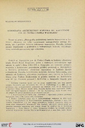 18: Monografia architektury kościoła oo. kapucynów p.w. śś. Piotra i Pawła w Lublinie