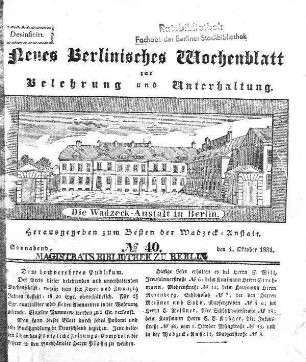 No. 40, Sonnabend, den 1. Oktober 1831.