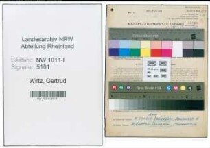 Entnazifizierung Gertrud Wirtz , geb. 06.03.1888 ()