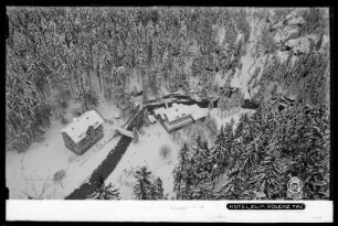 Polenztal-Hotel, Blick vom Hockstein im Winter