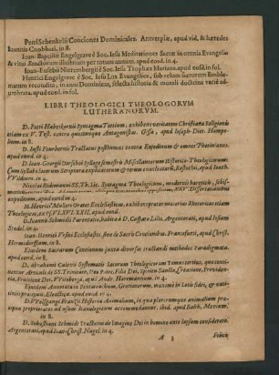 Libri Theologici Theologorum Lutheranorum.