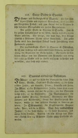 107. Spaniens auswärtige Besitzungen