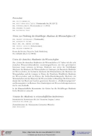 Vertreter der Akademie in wissenschaftlichen Institutionen