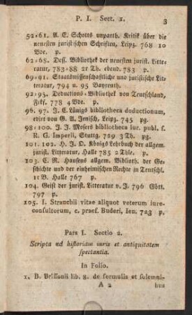 Sectio 2. Scripta ad historiam iuris et antiquitatem spectantia.