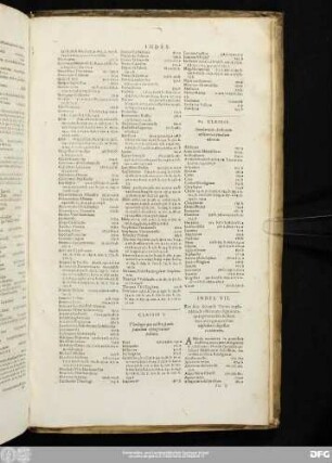 Index VII. Res hoc secundo Tomo explanatas, & observatu digniores, quas priores sex Indices non attingunt, ordine alphabeti digestas continens.