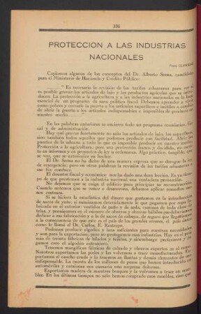 Protección a las industrias nacionales
