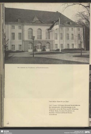 Der Amtssitz des Präsidenten in Niederschönhausen