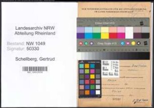 Entnazifizierung Gertrud Schellberg , geb. 16.05.1903 ()