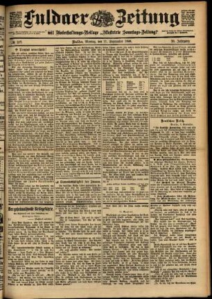 Ausgabe vom Montag, den 11. September 1899.