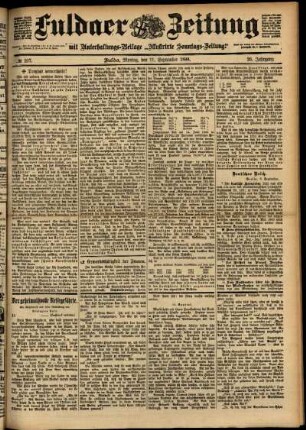 Ausgabe vom Montag, den 11. September 1899.