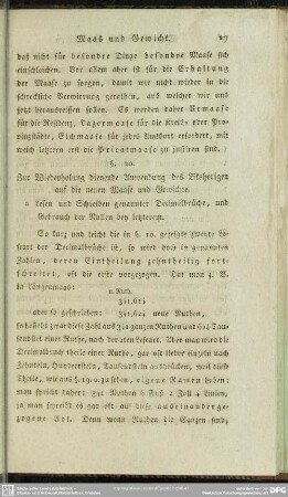 § 20. Zur Wiederholung dienende Anwendung des Bisherigen auf die neuen Maase und Gewichte