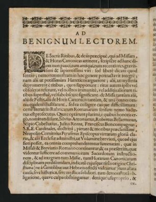 a3v-a4v, Ad Benignum Lectorem