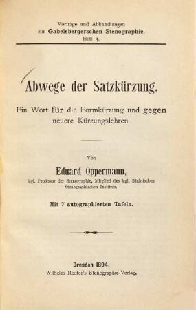 Abwege der Satzkürzung