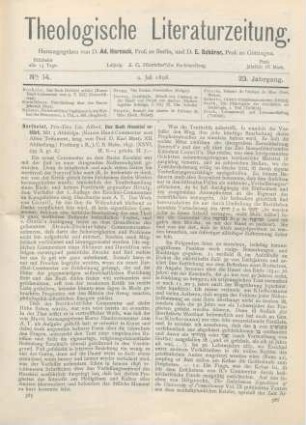 385-388 [Rezension] Bertholet, Alfred, Das Buch Hesekiel erklärt