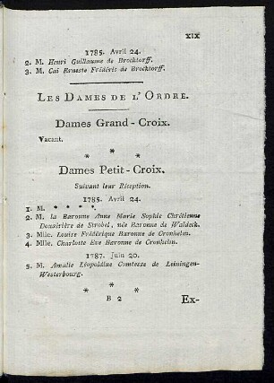 Les Dames de L'Ordre