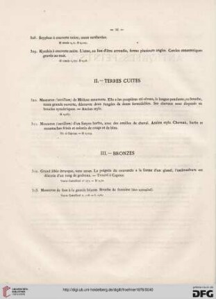II. - Terres cuites