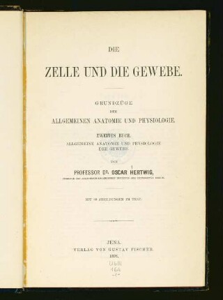 2: Allgemeine Anatomie und Physiologie der Gewebe : mit 89 Abbildungen im Text