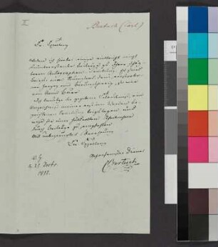 Brief von Bertuch, Karl an Goethe, Johann Wolfgang von