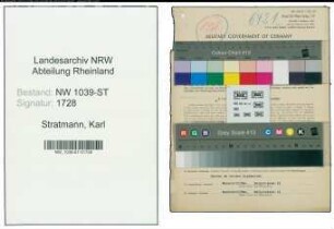 Entnazifizierung Karl Stratmann , geb. 04.11.1906 (Angestellter)