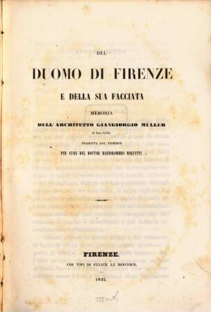 Del Duomo di Firenze e della sua facciata