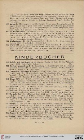 Kinderbücher (Nr. 613-708)