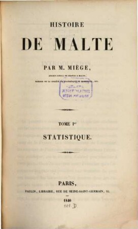 Histoire de Malte, 1. Statistique