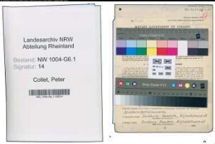 Entnazifizierung Peter Collet , geb. 15.07.1899 (Meister)