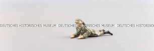 Massefigur: Liegender MG-Schütze in Reserve, Gewehr auf dem Rücken