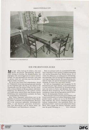 Die Frühstücks-Ecke
