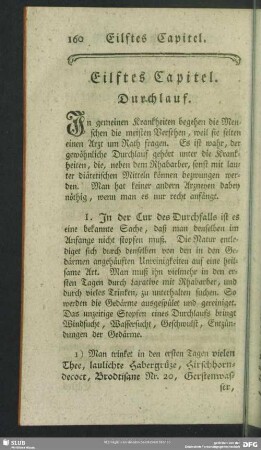 Eilftes Capitel. Durchlauf