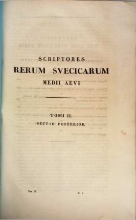 Scriptores Rerum Svecicarum Medii Aevi. 2,2