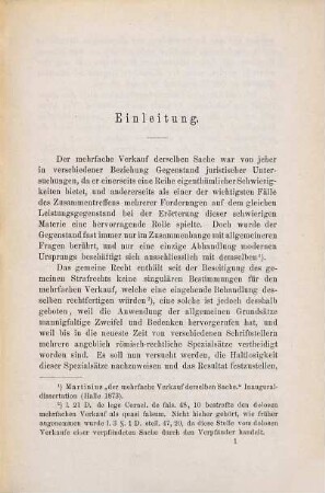 Der mehrfache Verkauf derselben Sache