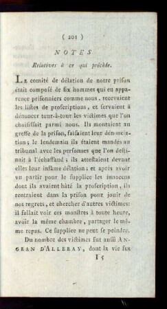 Notes Relatives à ce qui précède.