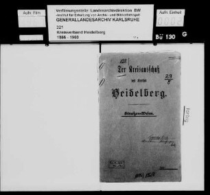 Kreisweg 33: [Heidelberg-]Kirchheim - Schwetzingen (Kreis Mannheim)