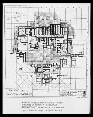 Knossos, Grundriss des Palastes