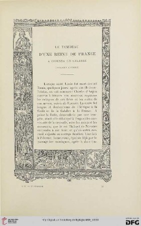 3. Pér. 19.1898: Le tombeau d'une reine de France à Cosenza en Calabre, [1]