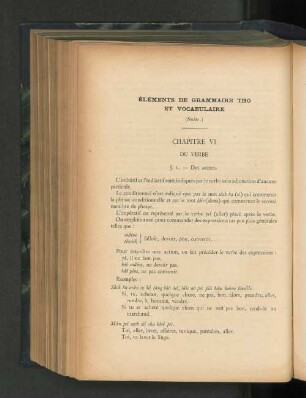 Elements de grammaire Tho et vocabulaire
