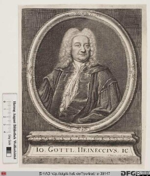 Bildnis Johann Gottlieb Heineccius (eig. Heinecke)
