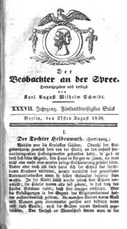 35. Stueck, 27. August 1838