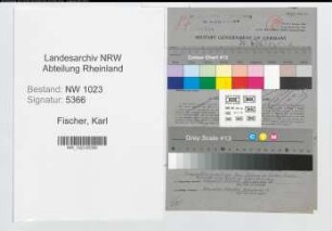 Entnazifizierung Karl Fischer , geb. 05.01.1896 (Bote)