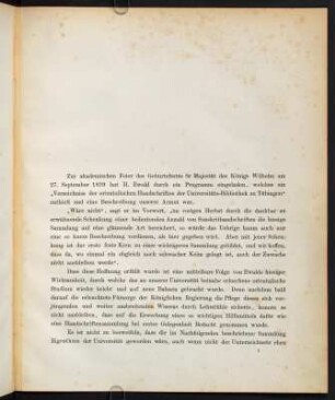 Zur akademischen Feier des Geburtsfestes Sr Majestät des Königs Wilhelm am...
