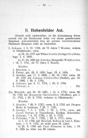B. Hohenfelder Ast.