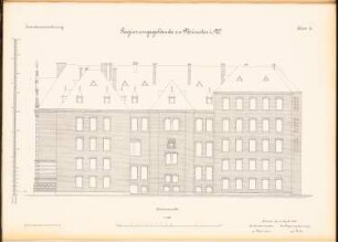 Regierungsgebäude, Münster: Seitenansicht 1:100